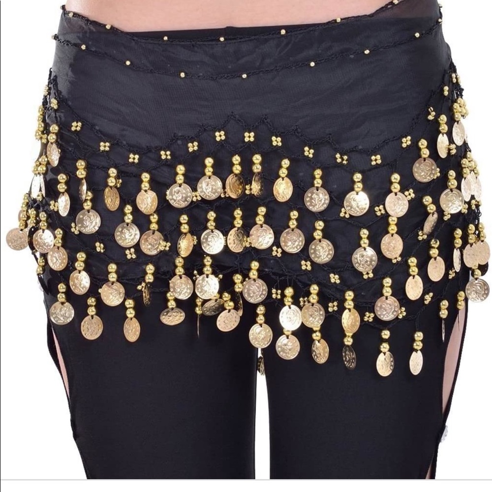 Belly dance skirt hip scarf